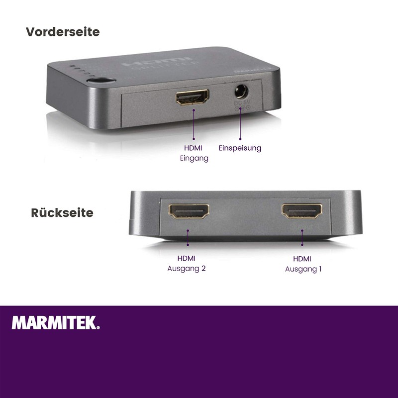 Marmitek Split 312 UHD HDMI Split 312 UHD, HDMI, 480p,576p,720p,1080i,1080p,2160p,