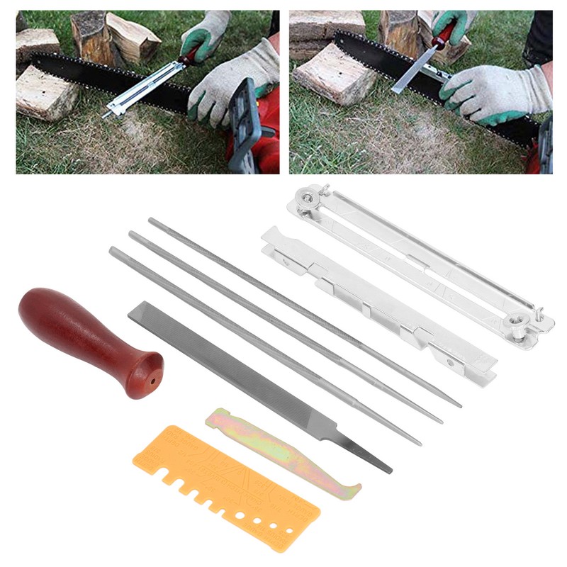 10Pcs Chainsaw Sharpener File Kit Chainsaw Chains Accessory for Garden