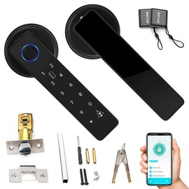 Cerradura Inteligente Cinco En Uno, Desbloqueo De Huellas Dactilares/APP/Contraseña/Tarjeta/Llave MecÁNica. Advertencia De BaterÍA Baja, Cerradura ElectrÓNica FÁCil De Instalar.