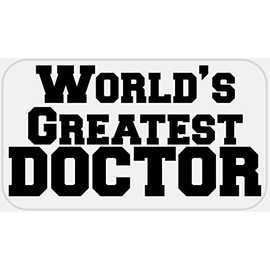 World's Greatest Doctor - 250 Stickers Pack 2.25 x 1.25 inches - Medical