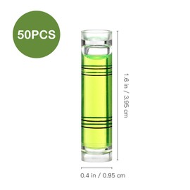 Mini Spirit Level 50 Pieces Mini Horizontal Ruler Level Small Bubble Level High Precision Level (Light Green)