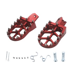 Motorcycle CNC Aluminum Footpeg Foot Peg Pedals Rests Foot Rests For CRF50 CRF70 CRF110 XR 50 XR 70 XR 110 Pit Bike Dirt Bikes (Red)