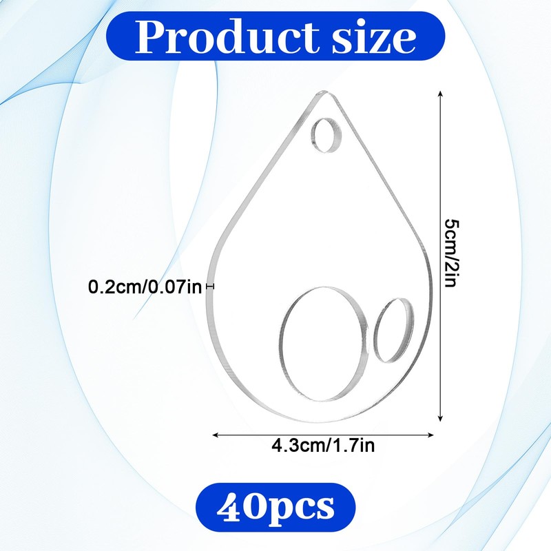 Clear Acrylic Bobbins, 40 PCS Embroidery Floss Organizer Drop Cross