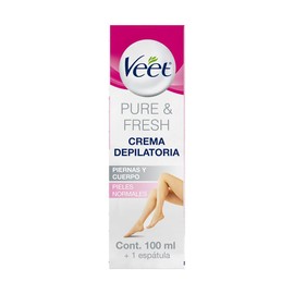 Veet Pure & Fresh Crema Depilatoria para Piel Normal Envase de 100ml