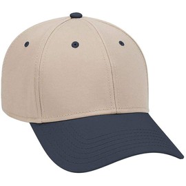 Ashen Fane 6 Panel Structured Low Profile Superior Cotton Twill Basic Baseball Hat, NVY/KHA/KHA