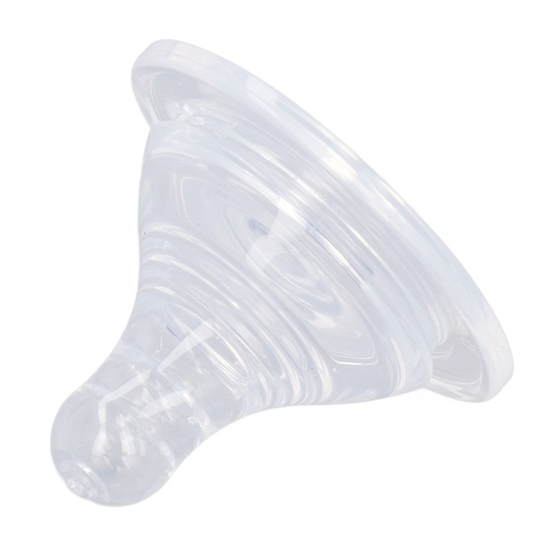 4pcs Infant Bottle Nipples Bust Feeling Replacement Silicone Nipple Round