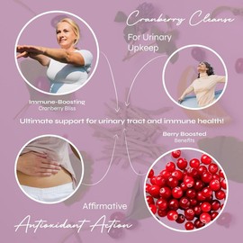 Known 16,000mg Cranberry Gummies – Vegan Gummy Supplement with High Strength Cranberry Extract & Vitamin C – Female Health & Immune Support – 1 Month Supply – For Women