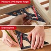 Dajianglx Carpenter Square 7 inch, Aluminum Adjustable Rafter Framing Square,