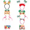 Oblihumoy Luau Party Glasses and Headbands Funny Hawaiian Paper Glasses