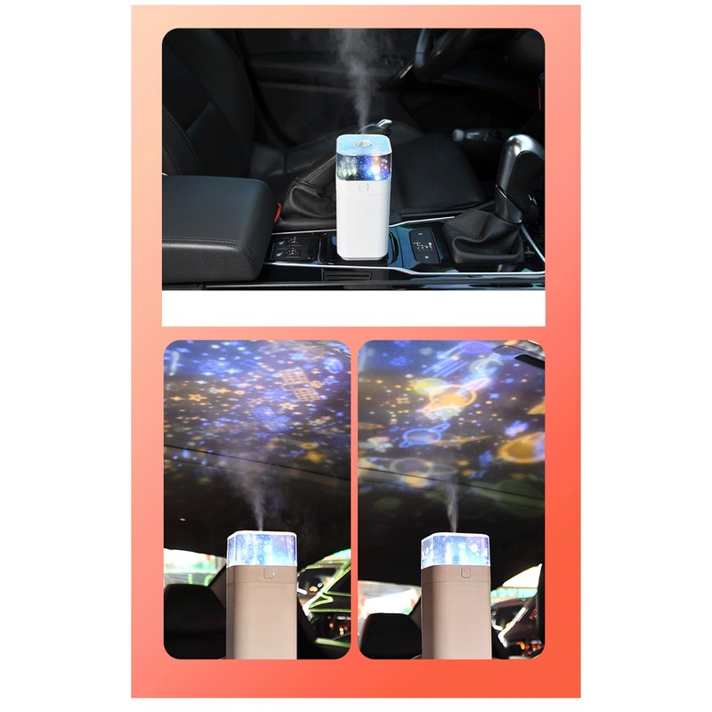 Starlight Humidifier Ultrasonic LED Night Light Silent 300ml Dual Mode