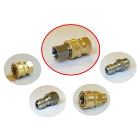 HOTEISON One-Touch Coupler, High Pressure Washer, Washing Nozzle, High Pressure Hose, Connection, Universal Socket, Adapter, 3/8 (Male Female Set(G3/8 Female Thread))