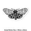 4 x Small 50mm 'Spotted Moth' Transparent/Clear Sticker Decals for