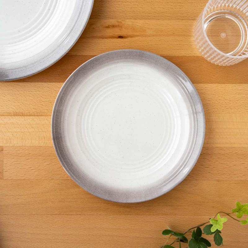 Tarhong TBA1083SOSG Ombre Rim Salad Plate, 8.3 inches (21 cm),