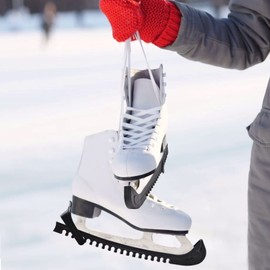 NANAOUS Hockey Skate Guards Ice Skate Guards Adjustable Ice Skate Blade Covers Skate Guards Figure Skating, Guard Protector for Younth Men Women Kids (Black)