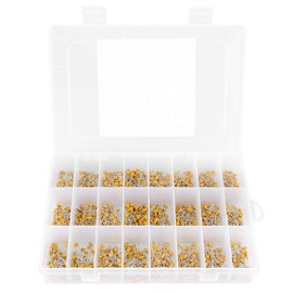 Monolithic Ceramic Capacitor, Ceramic Capacitor, Assortment Box Kit, Range 24 Values, 50V, 10pF-10uF, Pack of 1200