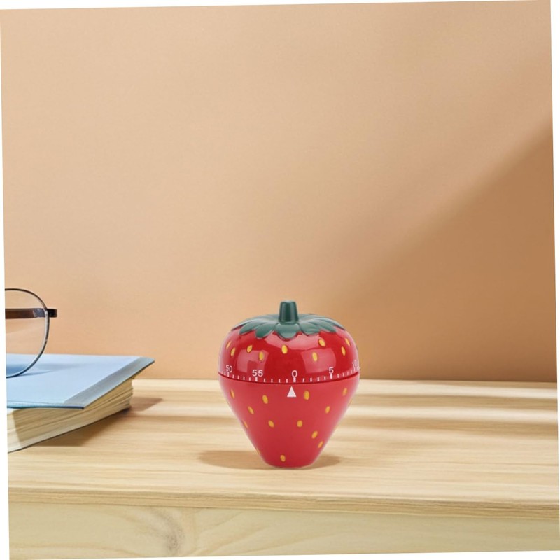 Zerodeko Strawberry Shaped Mechanical Timer Cute Countdown Kitchen Timer for