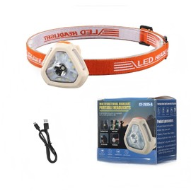 UMIONE Multi-Shape Headlamp 180° Adjustable Hat Clip Light - C Shape Rechargeable Work Light, Hands-Free Headlamp for Camping, Outdoor Activities, Workers and Night Runners (Triangle-A)