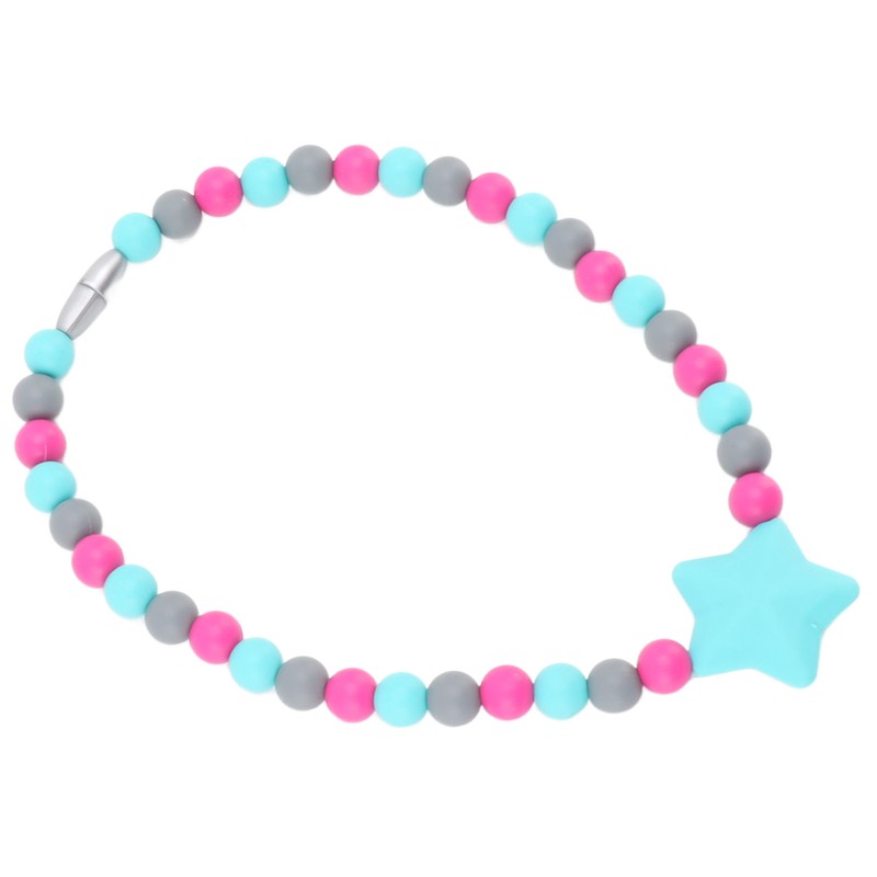 Silicone Baby Teething Necklace Soft Flexible Safe Infant Toddler Teether