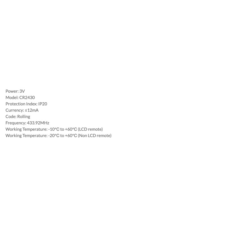 ALPINA ALPHA ALPINA WISTAR Roller Shade Remote Control 433.92 Mhz