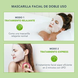 FOREO UFO Green Tea, mascarilla facial activa para piel grasa con imperfecciones, pack de 3, purificante y antioxidante, con té verde y extracto de ulmus, cruelty free, compatible con UFO 2 y UFO