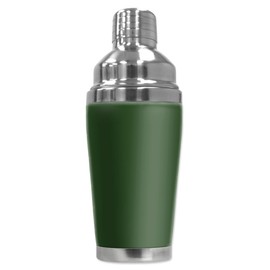 Mugzie Shaker-Green Cocktail Shaker with Insulated Wetsuit Cover, 16 oz, Green
