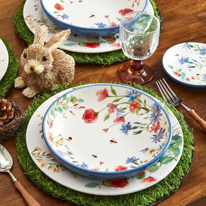Bico Summer Provence Dinner Plates Set of 4, 11 Inch