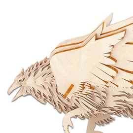 NorthKe 3D Wooden Puzzles for Adults, Griffon with Stand 37 pcs 3D Puzzles, Brain Teaser Difficult Assembly Toys for Age 14+ Teens Gifts