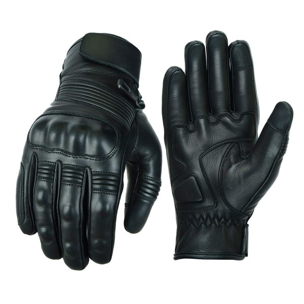 A&H Apparel Multi-Purpose Motorcycle Gloves - Genuine Cowhide Driving Mens