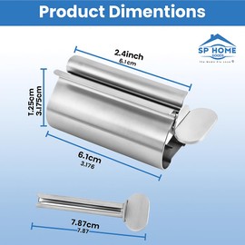 The Original Toothpaste Squeezer Tube Roller Stainless Steel 2 Pieces Tube Squeezer Rollers, Saves Toothpaste, Creams, Puts an end to Waste - Simple and Practical (Silver) 2.4 inch Wide