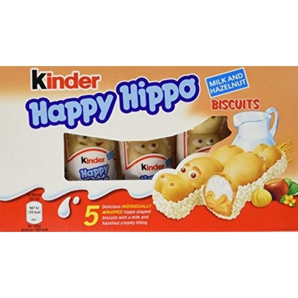 Kinder Happy Hippo - Hazelnut, CASE, 10x(20.7g x 5) 50 pcs