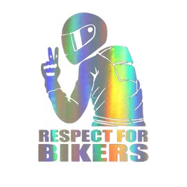 Reflective Sticker for Motorcycles, Respect for Cyclists, Reflective Sticker, Car Sticker, Fashionable Car Decoration Sticker (Multi-Colour)