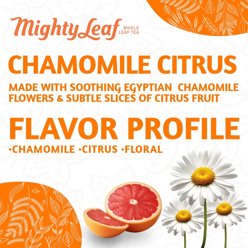 Mighty Leaf Chamomile Citrus Tea, 100 Tea Pouches
