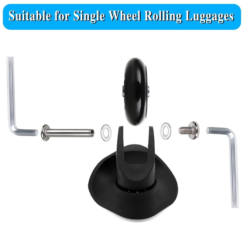 OwnMy Set of 4 Replacement Rubber Swivel Caster Wheels for