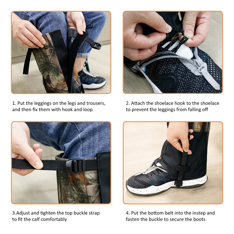 Leg Cover Waterproof Sand Prevention Oxford Cloth Leg Gaiters for