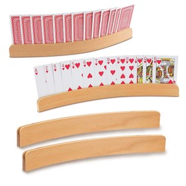 Roselee Children's Card Holder, 2 Pieces Card Holder, Playing Cards, Hands-Free Card Stand, Children's Playing Card Holder, Wooden Playing Card Holder for Seniors