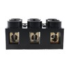 KKUANG 2PCS Double Row 3-Position Terminal Block, 500V 60A, Black,