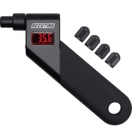 Accutire MS-4021B Digital Tire Pressure Gauge with 4 Valve Caps, 5-150psi (ps...