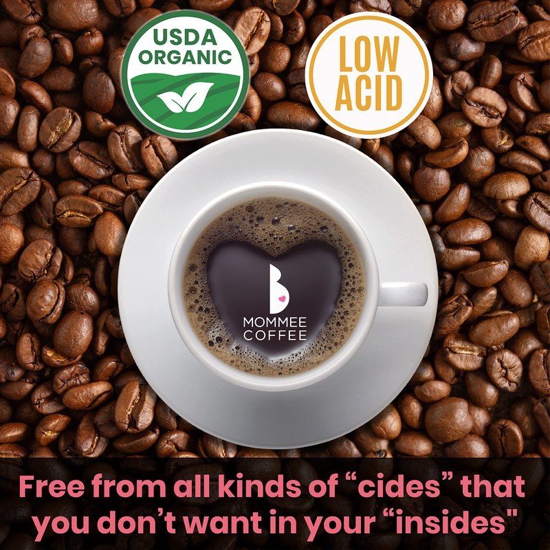 Mommee Coffee - Decaf | Low Acid, Organic, Fair Trade,