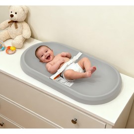 ROGSOUTH Baby Changing Pad - Lightweight Wipeable Foam Changing Pad, Comfortable and Waterproof, Fits All Changing Table, 30"x 15.6", Gray