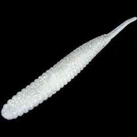 deps Worm Death Adder 6" White & Clear/Silver Flake #31