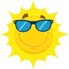 144 Happy Sun 30 mm Summer Reward Stickers for School