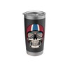 Retro Skull with Motorcycle Helmet and Sunglasses Design Stainless Steel