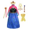 DYJJKM Anna Princess Costume for Toddler Girls Fancy Dress Cosplay