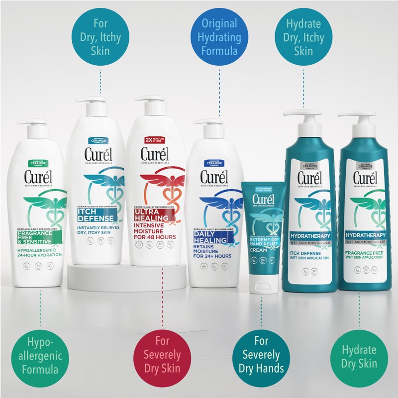 Curel Hydra Therapy In Shower Lotion, Wet Skin Moisturizer for