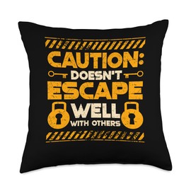 Escape Room Game Doesn't Escape Well With Others Throw Pillow