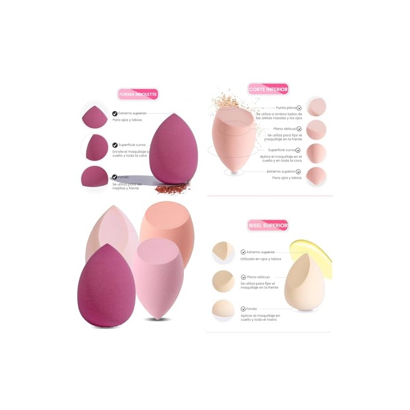 Set de 11 Esponjas para Maquillaje