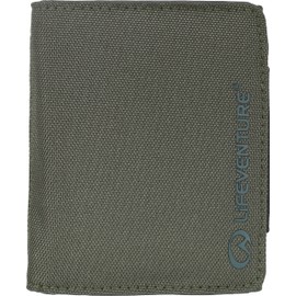 Lifeventure Trifold Wallet with RFID Protection - Wallet with Zip for Travel Made from Environmentally Friendly Recycled Material, olive green, Classic
