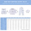 Booulfi Christening Outfit For Boys Wedding Suits with Shirt Pants