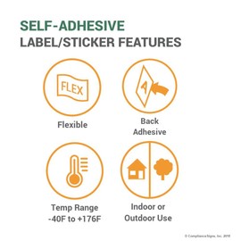 ComplianceSigns.com Do Not Stack Above This Line Label Decal, 36 x 3 inch Flexible Vinyl with Adhesive Backing for Industrial Notices, American Made Safety Signs for the Workplace