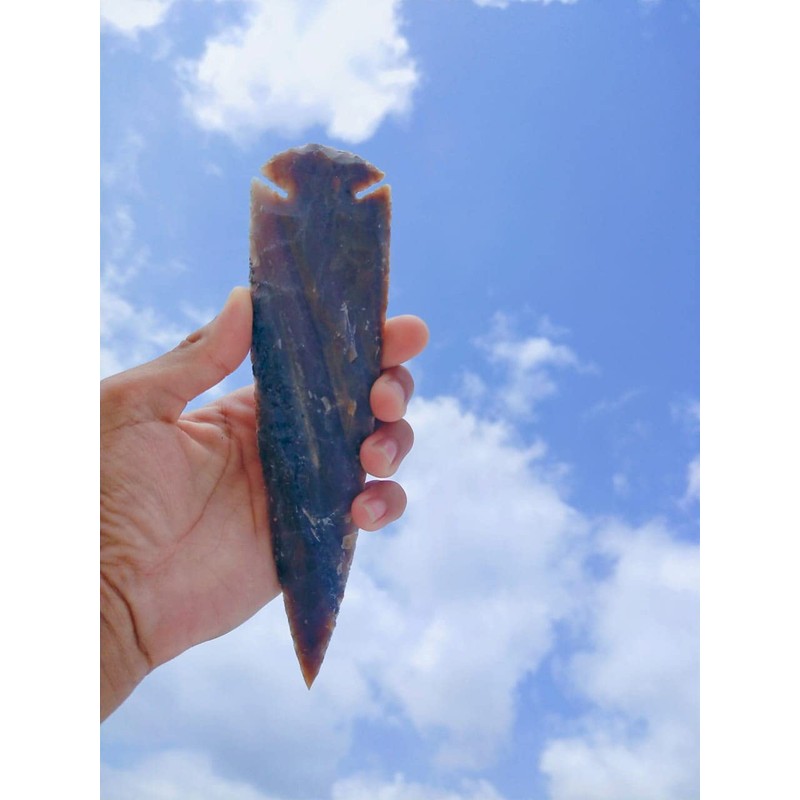 Morocca 7" Flint Spearhead Arrowhead OH Collection Project Point (1PC)